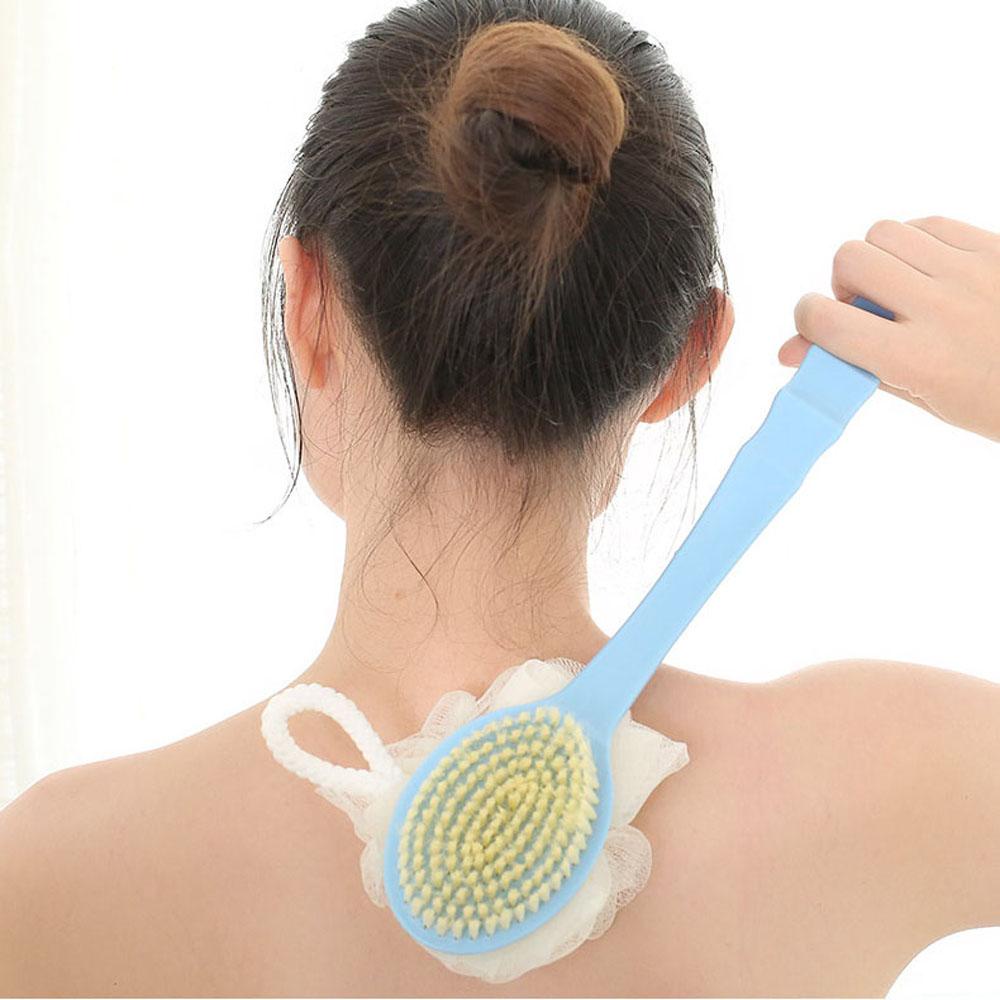 Bàn Chải Tắm Chà Lưng Tẩy Tế Bào Chết Hai Mặt Bằng Nhựa Không Đau