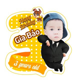 Cây số tuổi kèm chibi bé