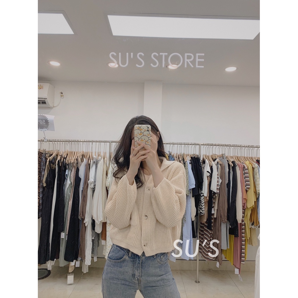 Áo khoác cardigan len túi trước cổ bẻ A2035 SUSTORE | BigBuy360 - bigbuy360.vn