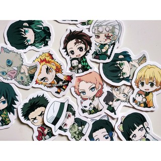 Bộ 18 sticker anime Kimetsu no Yaiba size 3.5 cm - LLD079