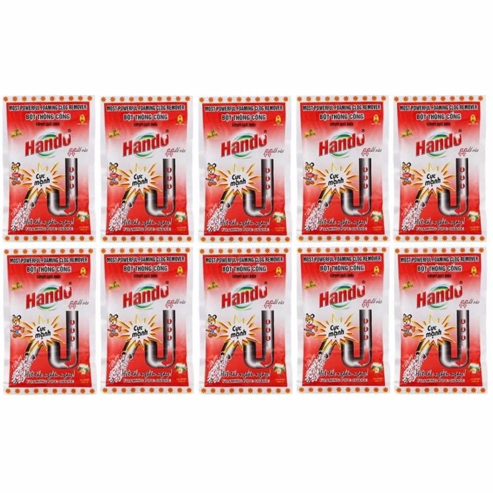 Bộ 10 gói bột thông cống Hando TI48