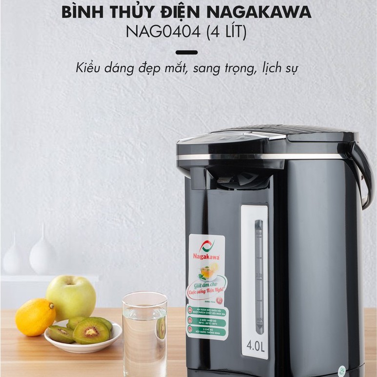 Bình thủy điện Nagakawa 4.0Lvà Nagakawa (BH chính hãng 12 tháng)