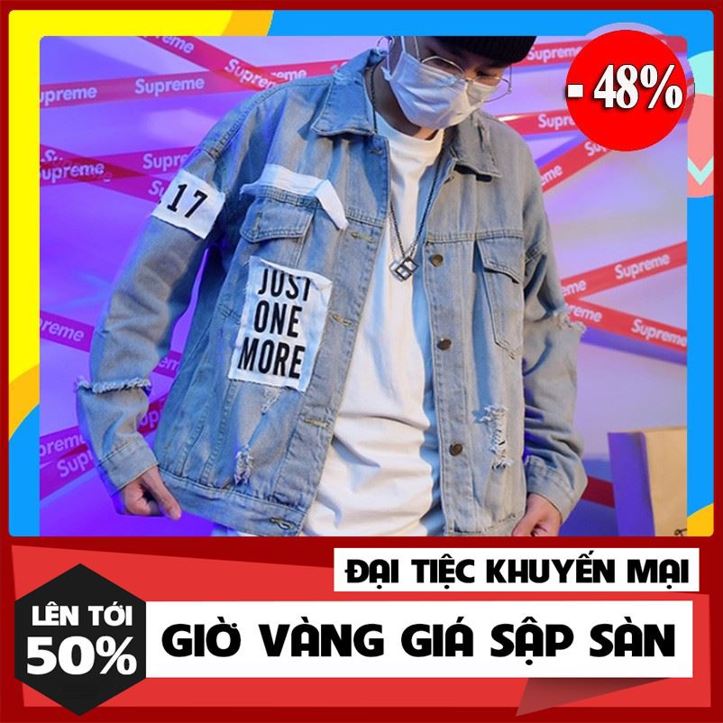 [ Rẻ Vô Địch ] áo khoác jean nam,khoác jean Unisex cao cấp KJC16 thời trang trung niên