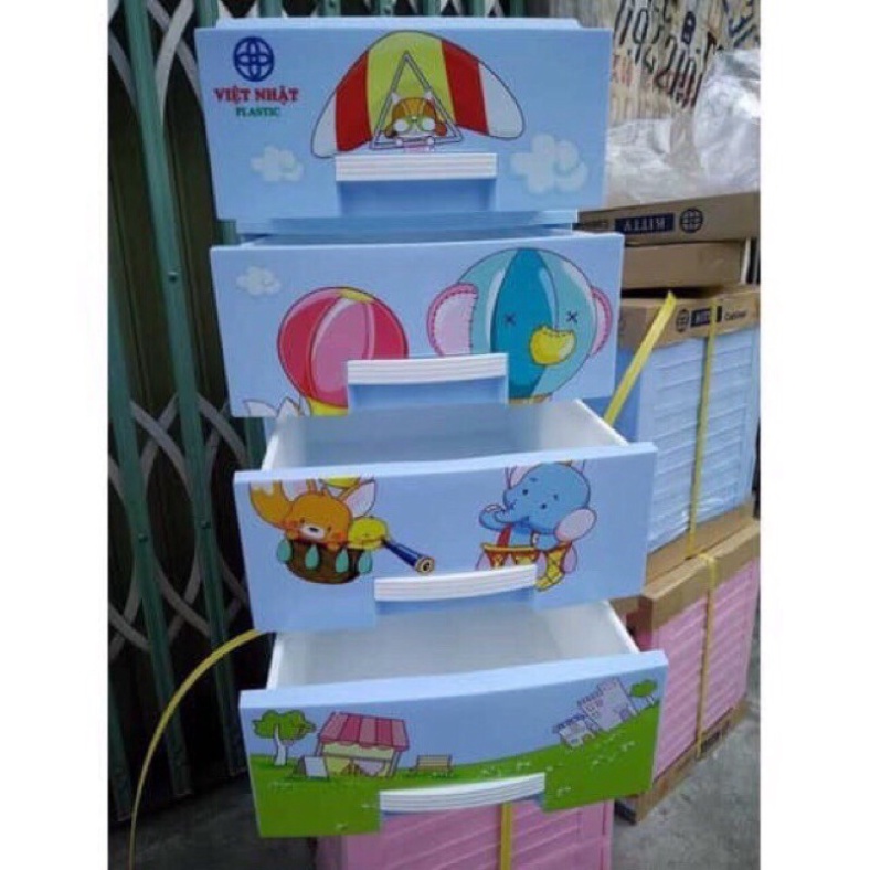 tủ nhựa mini kitty, tủ nhựa ngăn kéo đựng đồ nhỏ gọn