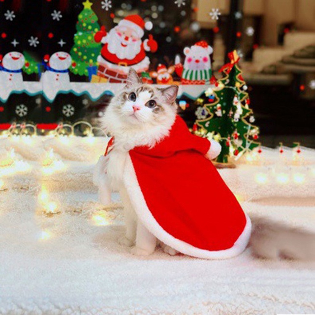 ÁO CHOÀNG ELSA NỮ HOÀNG CÓ NÓN CHO THÚ CUNG CHÓ MÈO &lt;8KG GIÁNG SINH NOEL