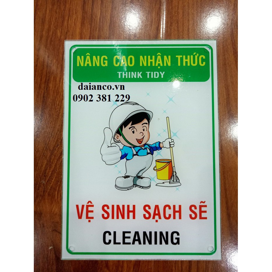 Biển báo an toàn, biển báo công trình chất liệu mica nhiều mẫu lựa chọn 15cm x 20cm