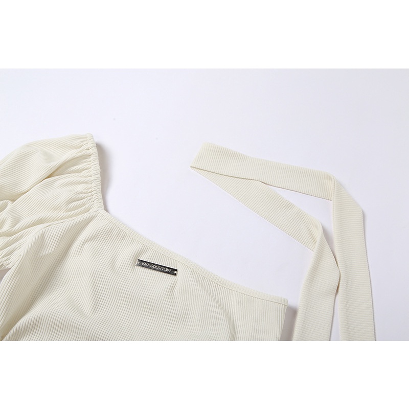 Áo Thun Tay Ngắn Cổ Thắt Nơ Thời Trang Cho Nữ