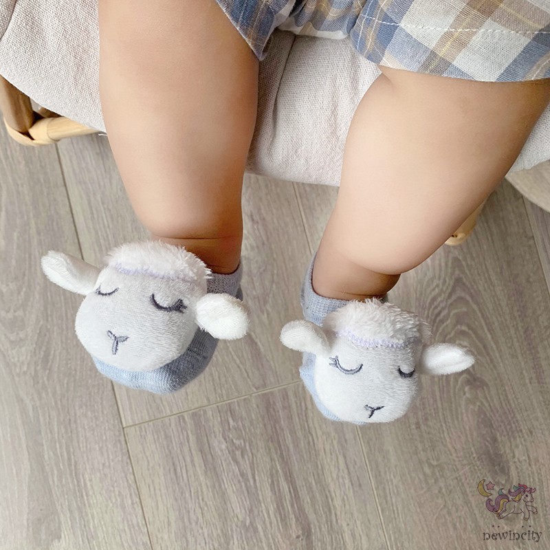 Tất họa tiết hoạt hình chống trượt phong cách Hàn Quốc dễ thương cho bé gái + trai