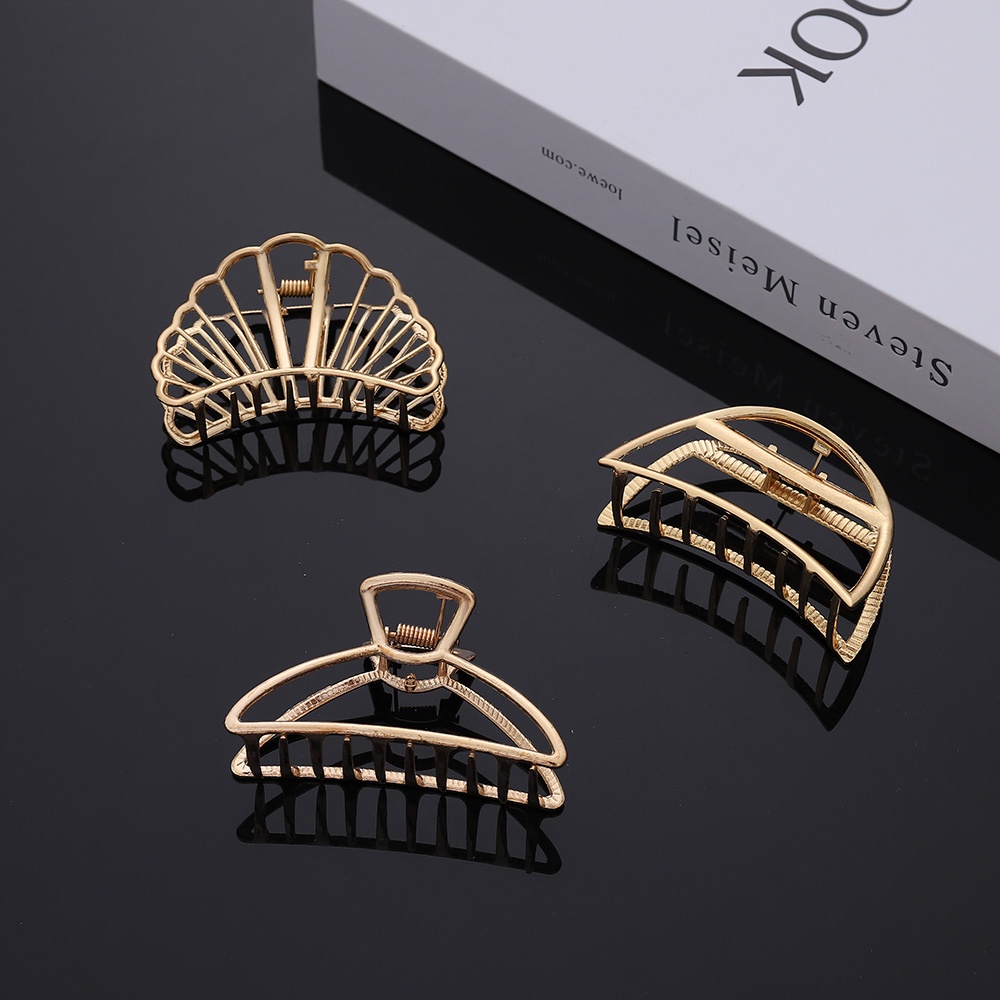 Kẹp Tóc Kim Loại Cỡ Lớn Phong Cách Hàn Quốc Cổ Điển Thời Trang Cho Nữ