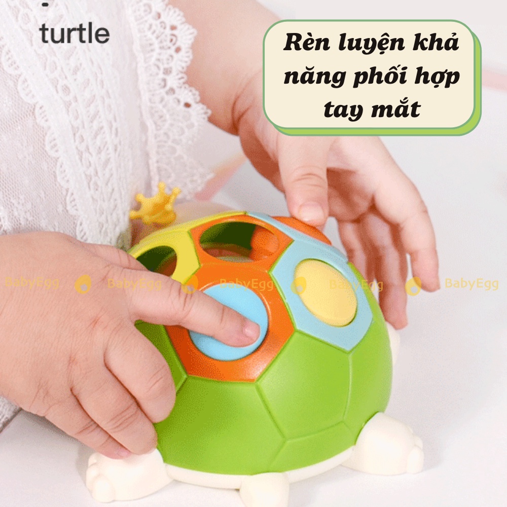 Xoay bi rùa con đáng yêu đồ chơi trẻ em cho bé rèn luyện vận động ngón tay và tư duy logic cho bé trai bé gái 2 3 tuổi