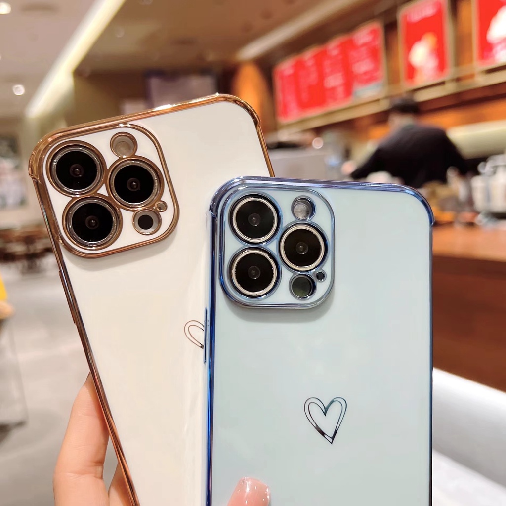 Ốp Điện Thoại Mạ Điện Màu Trơn 6D Chống Sốc Chất Lượng Cao Cho iPhone 13 Pro MAX 12 11 Pro MAX XR XS XS MAX 7/8 7 8PLUS 6s PLUS