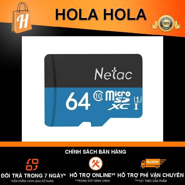 Thẻ nhớ Netac 64Gb Class 10 chuyên camera BẢO HÀNH 12 THÁNG