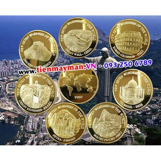 Bộ 7 đồng xu 7 kỳ quan của thế giới sản xuất năm 2007