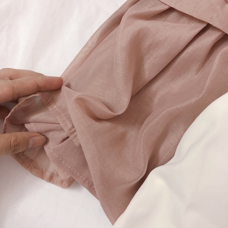 Set áo dây voan 2 lơp quần short lưng thun sau ( Ảnh thật / Video)