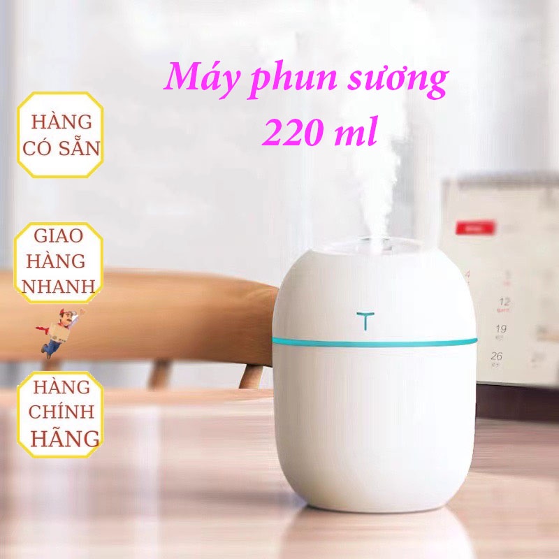 Máy phun sương tạo ẩm không khí mini dung tích 220ml dùng trong nhà/văn phòng