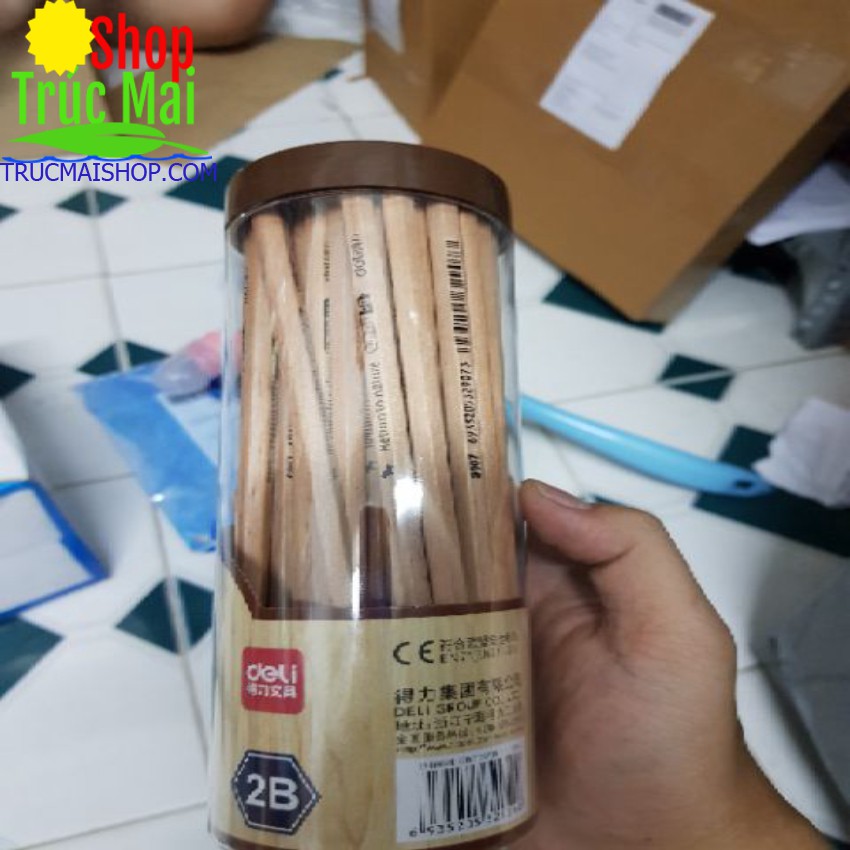 Hộp 50 chiếc Bút chì gỗ cho bé đi học Deli hàng xuất khẩu
