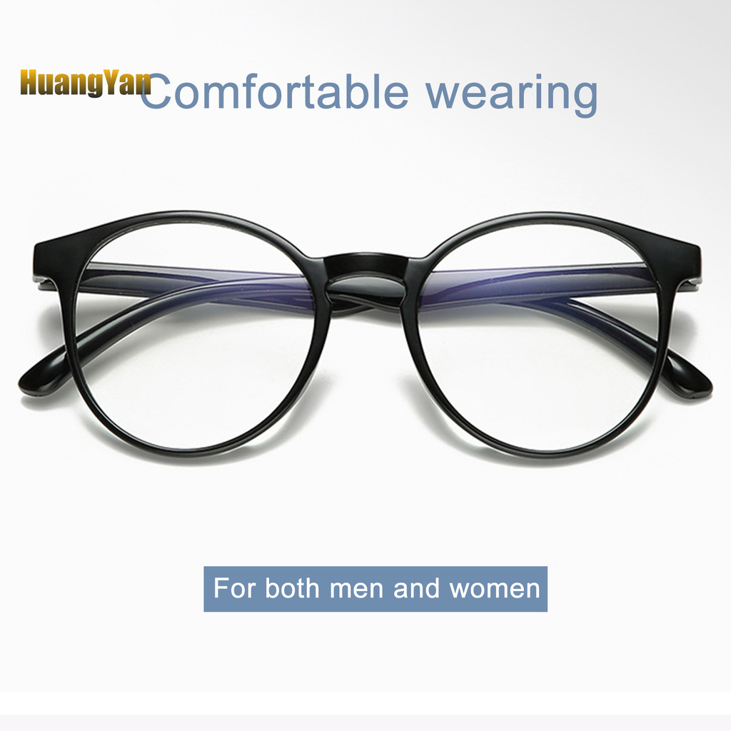 *YANJIN* Retro Blue Light Blocking Glasses Unisex Flat Anti Fatigue Decorative Eyeglasses
