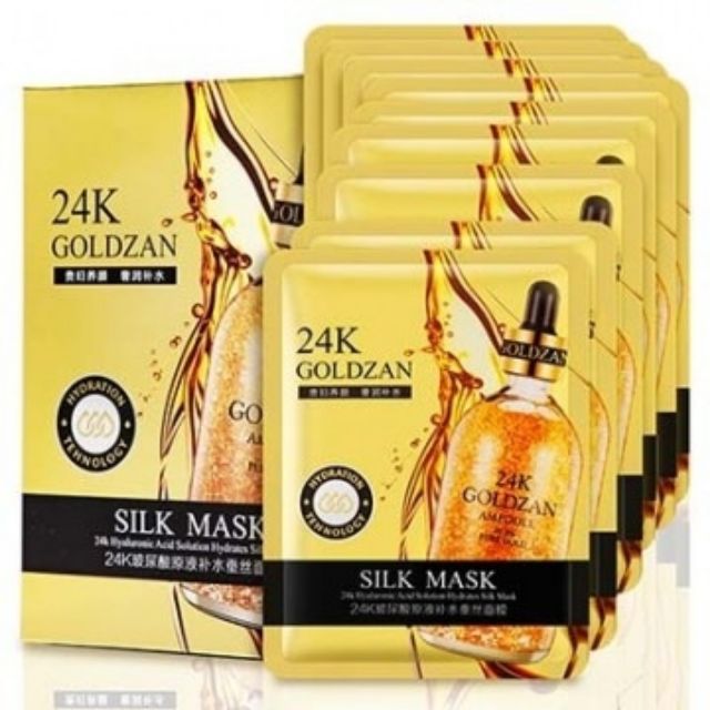 (1 miếng)Mặt nạ lụa 24k Goldzan chính hãng