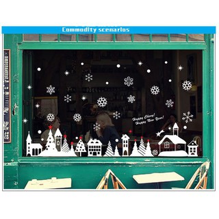 [Tuyết] Decal trang trí cửa noel. decal tuyết rơi, giấy dán tường