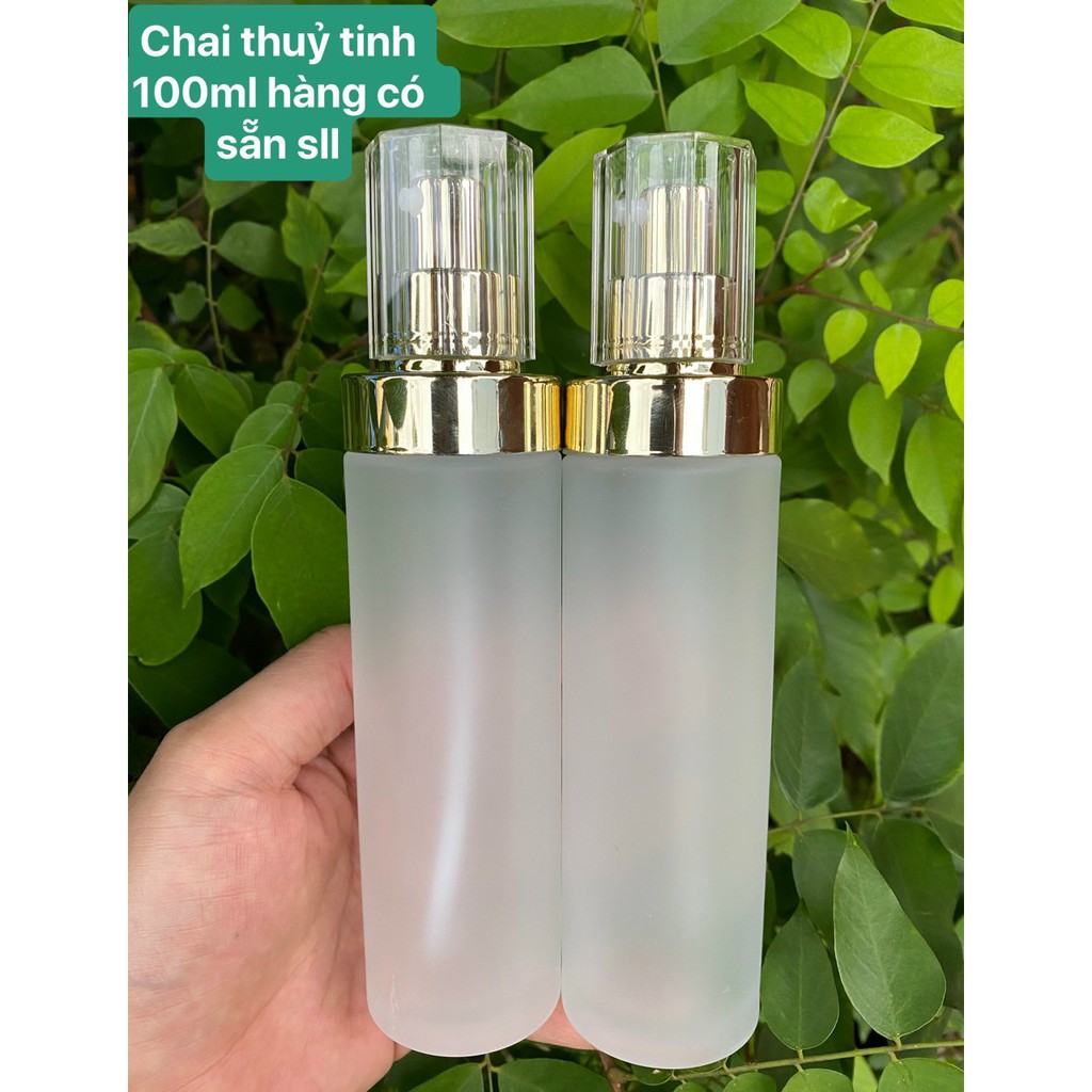 Chai thuỷ tinh dung tích 100ml dạng xịt (hàng có sẵn)