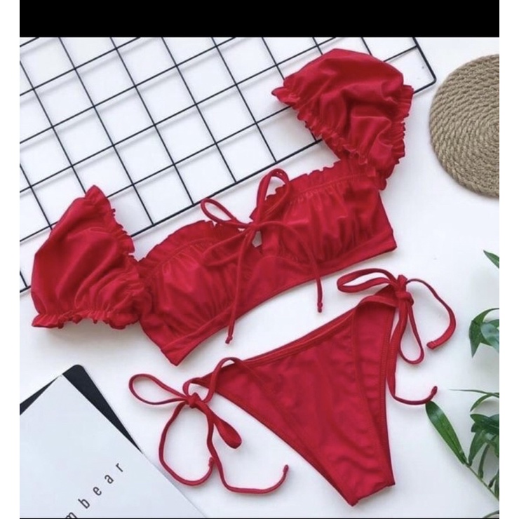 [ FROM CHUẨN ] Bikini  đồ bơi đi biển Hiền Hồ tay bồng ,kèm video thật shop tự  quay