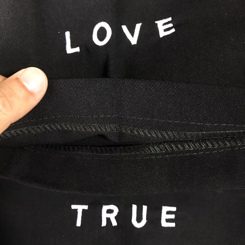 Quần Vải Ống Suông Nam Nữ TRUELOVE Line Đen