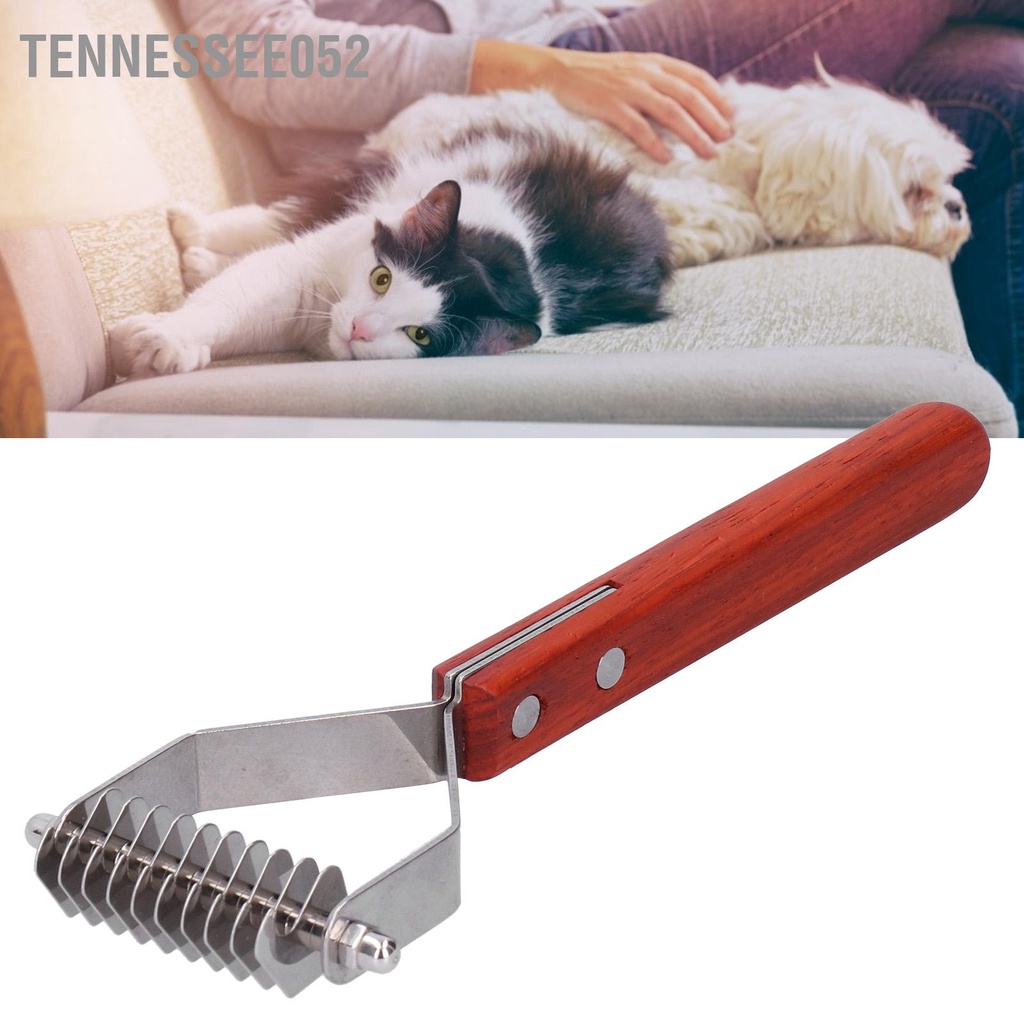 Tennessee052 Lược chải lông thú cưng Y Hình dạng tơ Bàn cho chó mèo Gỗ Xử lý cạo Công cụ