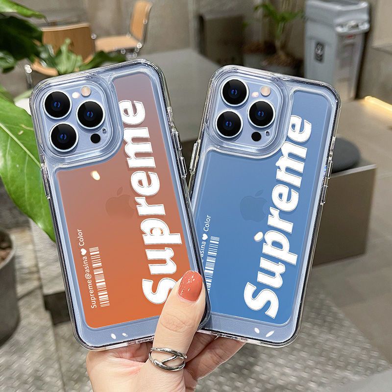 SANRIO Ốp Điện Thoại Cứng Trong Suốt Chống Sốc In Logo supreme Cho iPhone 14 11 13 12 X XS Pro Max xr Mini xr