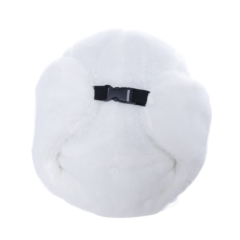 Mũ Bomber Giả Lông Thú Dày Dặn Màu Trắng / Đen Bảo Vệ Tai Thời Trang Thu Đông Cho Nam Và Nữ
