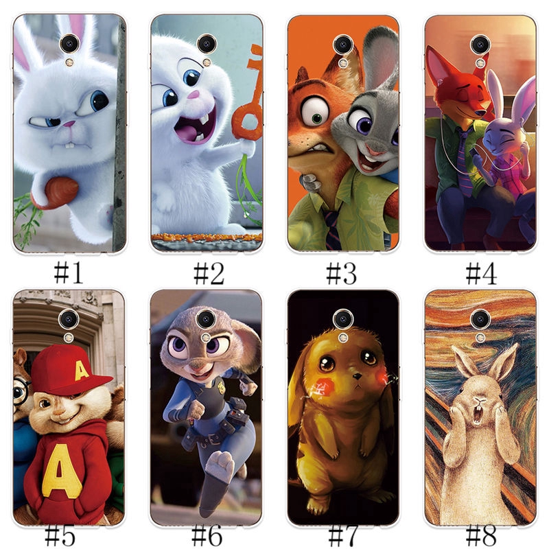 Ốp lưng TPU mềm cho Meizu M3S M3 M5 M6 Note Thỏ Pikachu Hoa văn