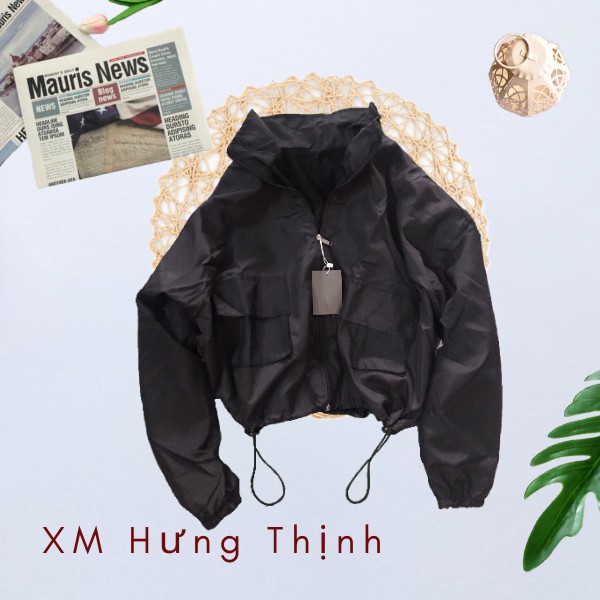 áo khoác nữ form lửng túi hộp trơn cá tính 0071