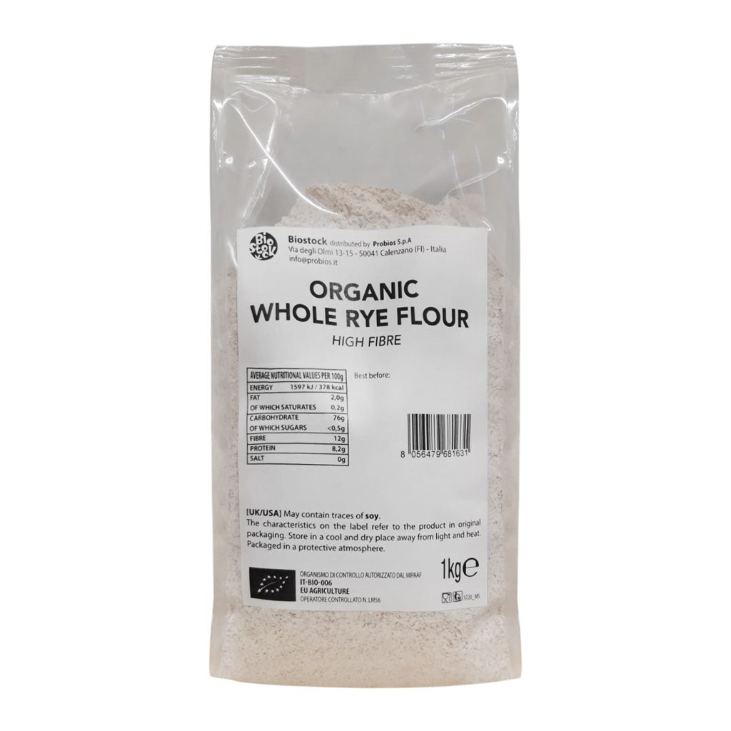 Bột Lúa Mạch Đen Nguyên Cám Hữu Cơ 1kg Organic Whole Rye Flour