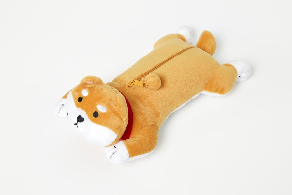Túi Đựng Bút ARTBOX Hàn Quốc Hình Cún Shiba Màu Nâu