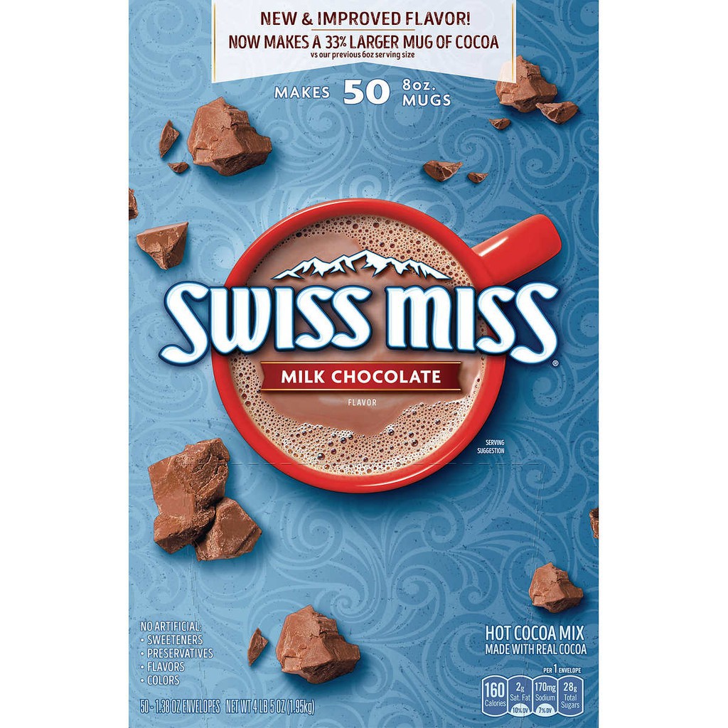 ( Bán sỉ ) Bột pha uống Swiss Miss Milk Chocolate Hot Cocoa Mix hộp 1.95kg