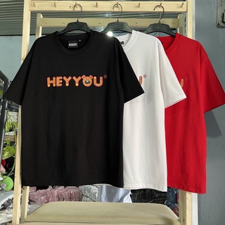 Áo thun mẫu heyyou in hình gấu teddy nâu - form rộng unisex nam nữ