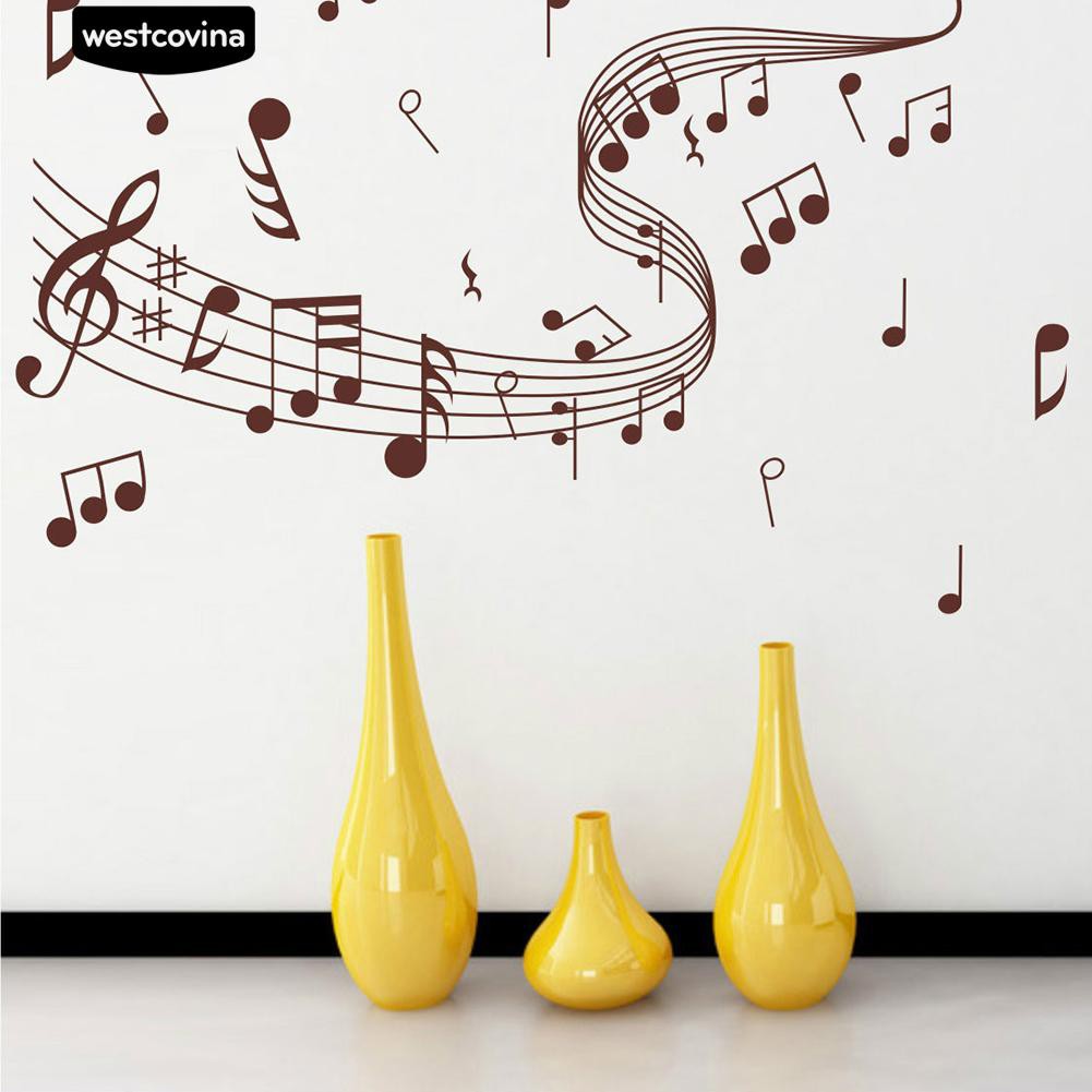 Sticker dán tường hình nốt nhạc và ký hiệu dùng để trang trí nhà