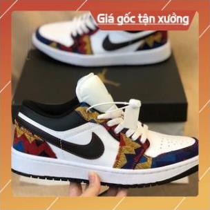 [FreeShip - Xả Kho] Giày thể thao Jordan 1 Low Nothing But Net - Thổ Cẩm