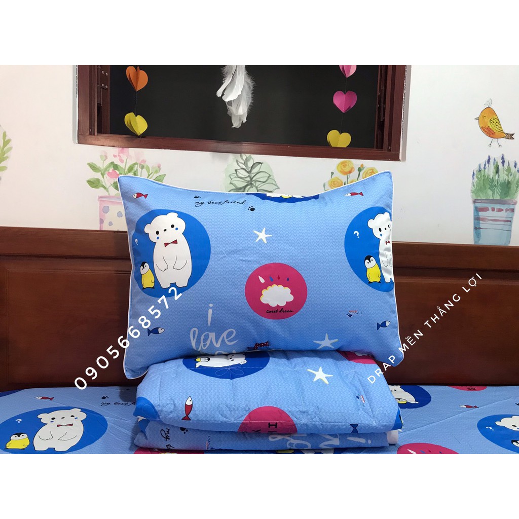 Drap coton Thắng Lợi cho bé họa tiết dễ thương