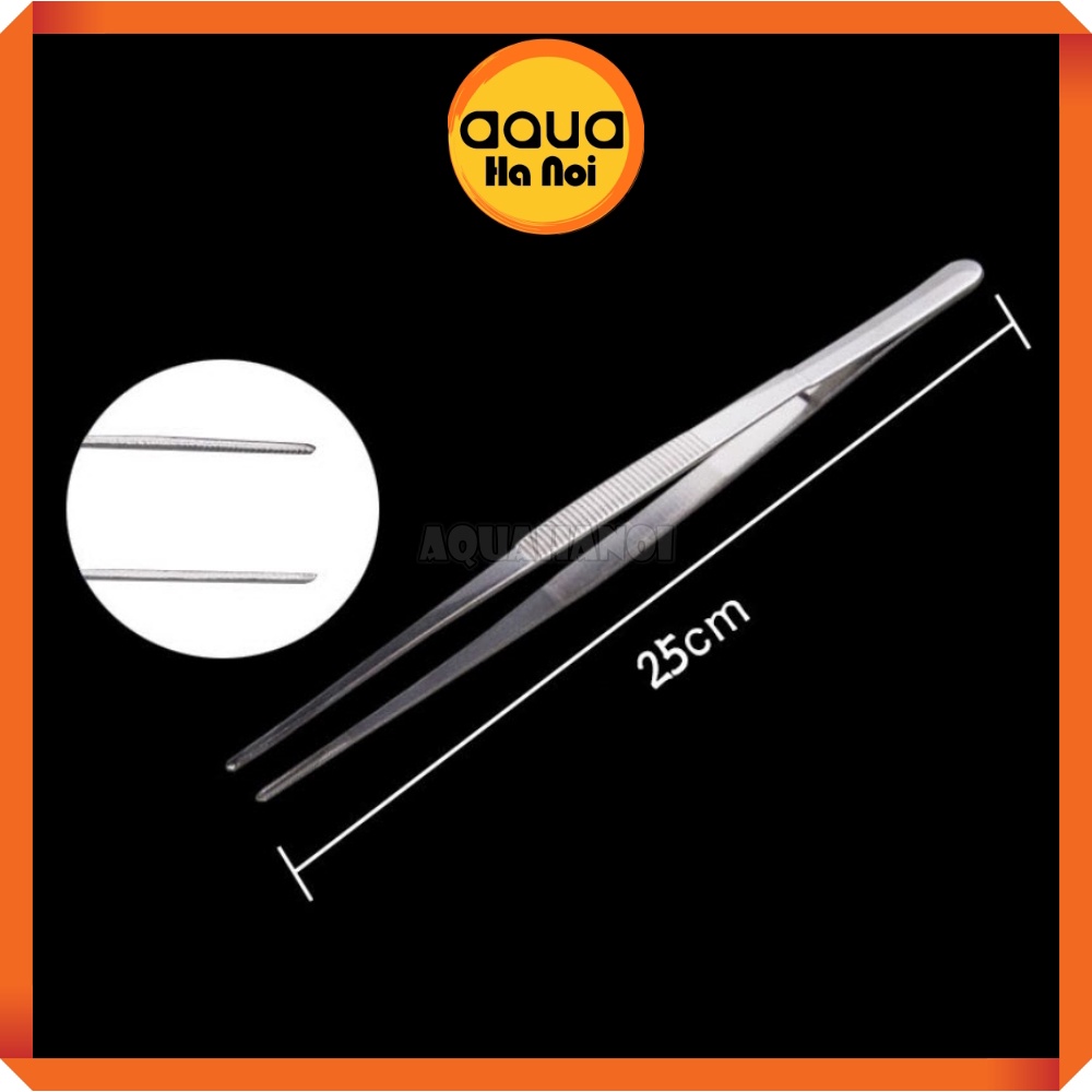 Nhíp inox mũi thẳng trồng cây thủy sinh 25 cm - Nhíp không gỉ cắm cây, gắp thức ăn - Nhíp y tế - Nhíp gắp đồ trang trí