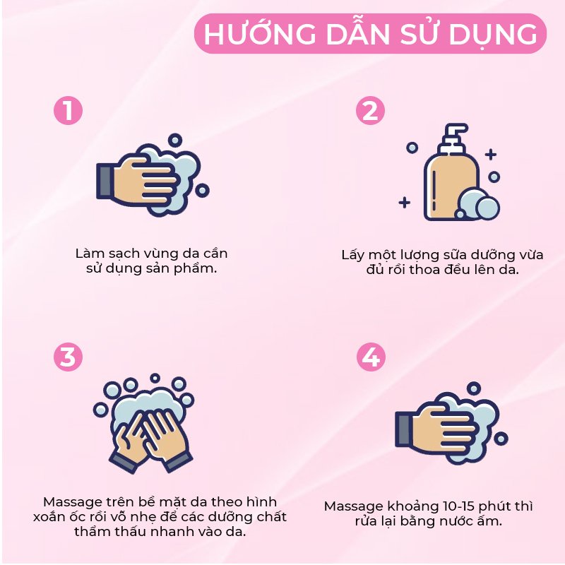 Kem Ủ Trắng Body Nâng Tone 3W Clinic Hàn Quốc Crystal White Milky Body Lotion giúp trắng da và dưỡng ẩm 200ml