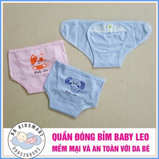  Quần đóng bỉm Baby Leo chất liệu cotton size 1/2/3 cho bé từ 0 đến 8kg