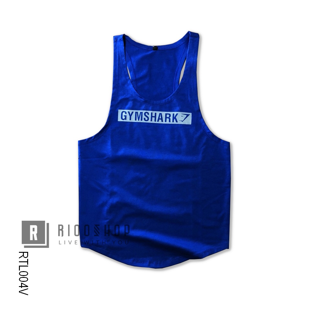 Áo thun nam ba lỗ Tanktop Shark tập gym cực đẹp RTL004 - áo phông nam thể thao Riooshop