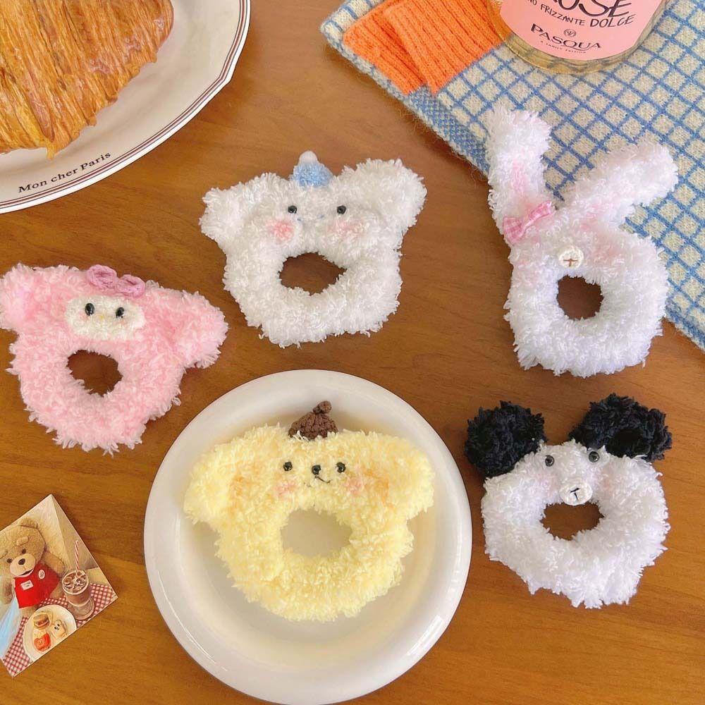 Dây Cột Tóc Cao Su Co Giãn Bọc Vải Bông Hình Thỏ Melody Hoạt Hình Dễ Thương Thời Trang WMES15H