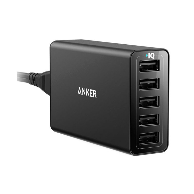 Sạc Anker Powerport A2124 IQ 5 Cổng 40w Màu Đen - New ( Nobox )