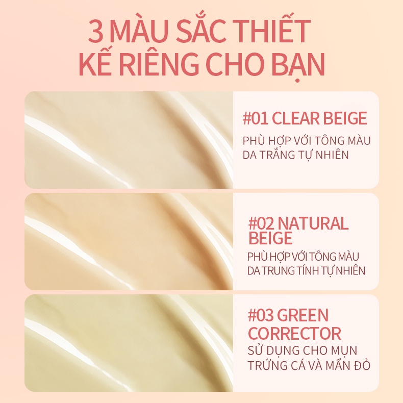Kem Che Khuyết Điểm Dạng Lỏng Không Thấm Nước Và Mồ Hôi Có Độ Che Phủ Cao POPJUICE