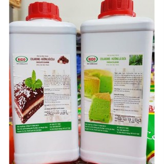 Hương lá dứa có màu BICO chai 1 LÍT