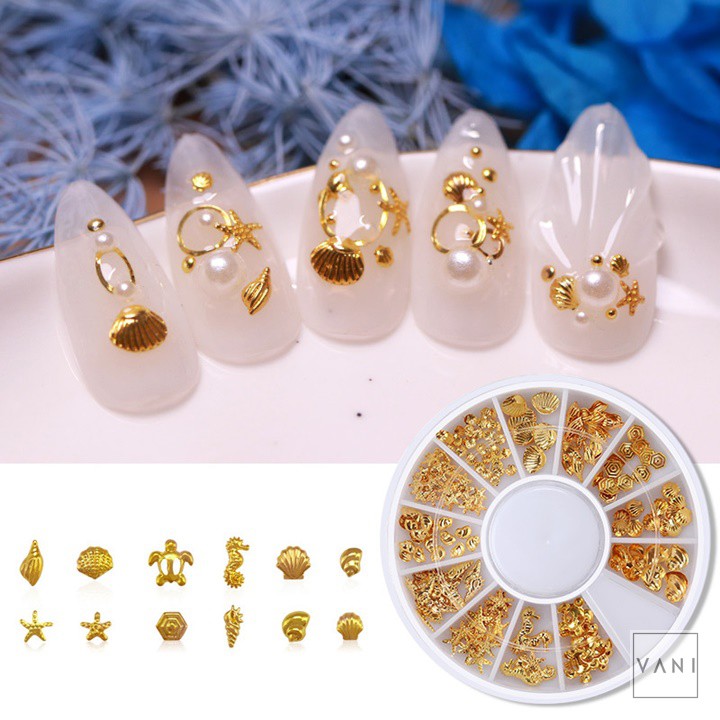 Kit 12 Mẫu Nhựa Giả Đá Trang Điểm Phong Cách Nhũ Kim Tuyến Trang Trí Nail ( Bảng 2 ) - Vani Store [KIRA0030]