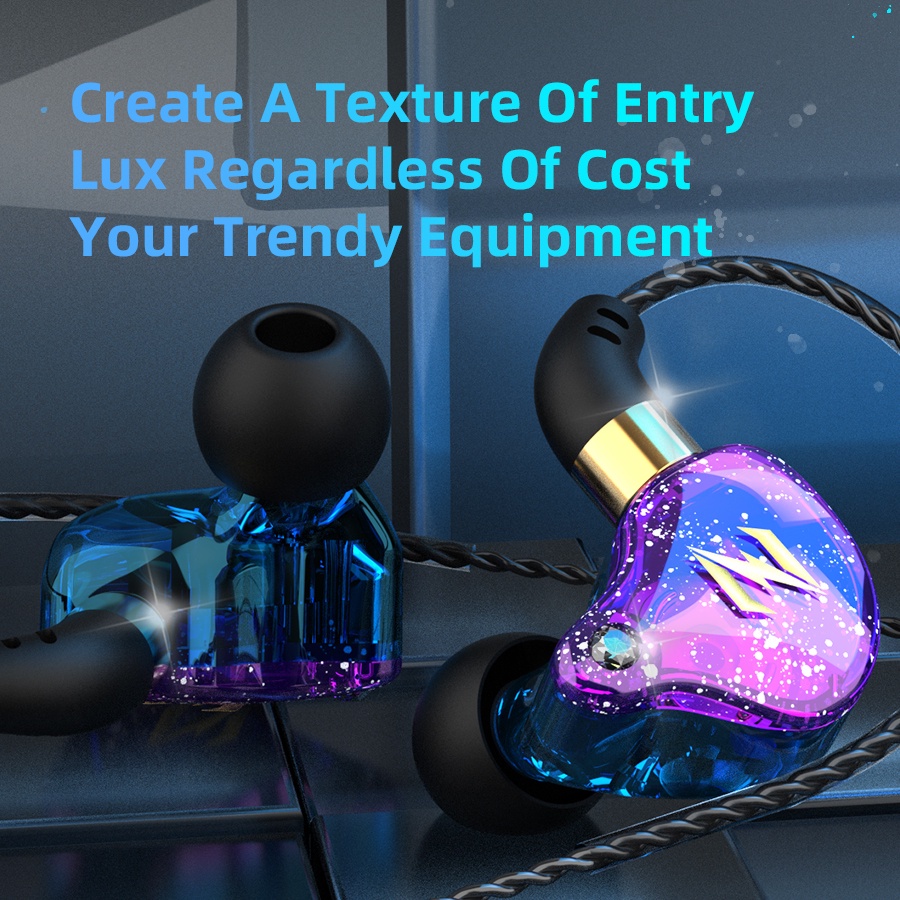 Tai Nghe Nhét Tai Có Dây Gaming QKZ Nune Zen Phiên Bản Mới GEN Z âm thanh Hifi (Có Mic, Jack Cắm Vuông, Chuyên Game,...)