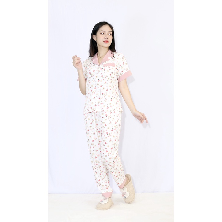 Bộ đồ bộ Pijama màu  tay ngắn quần dài vải siêu lụa - Thoải Mái Nhẹ Nhàng