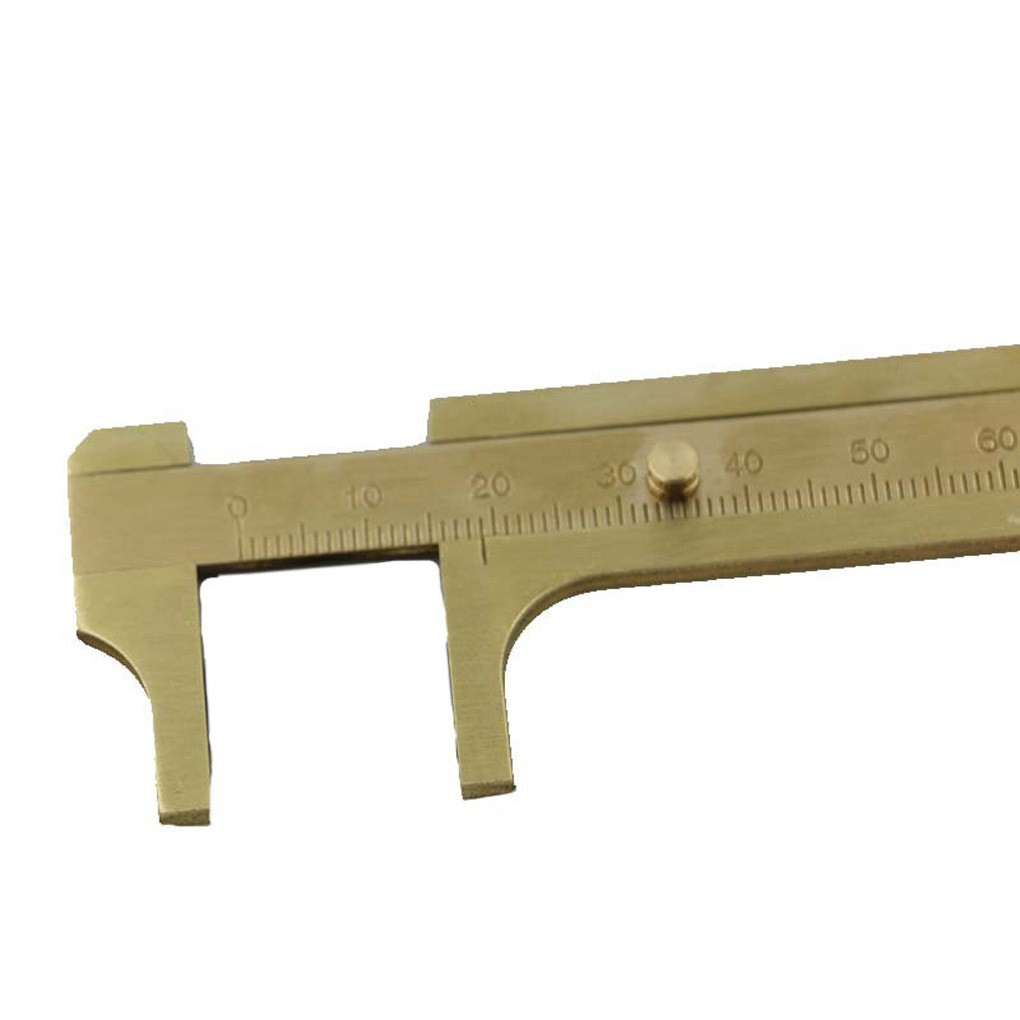 120/80/100mm Mini Brass Vernier Pocket-size Vintage Ruler